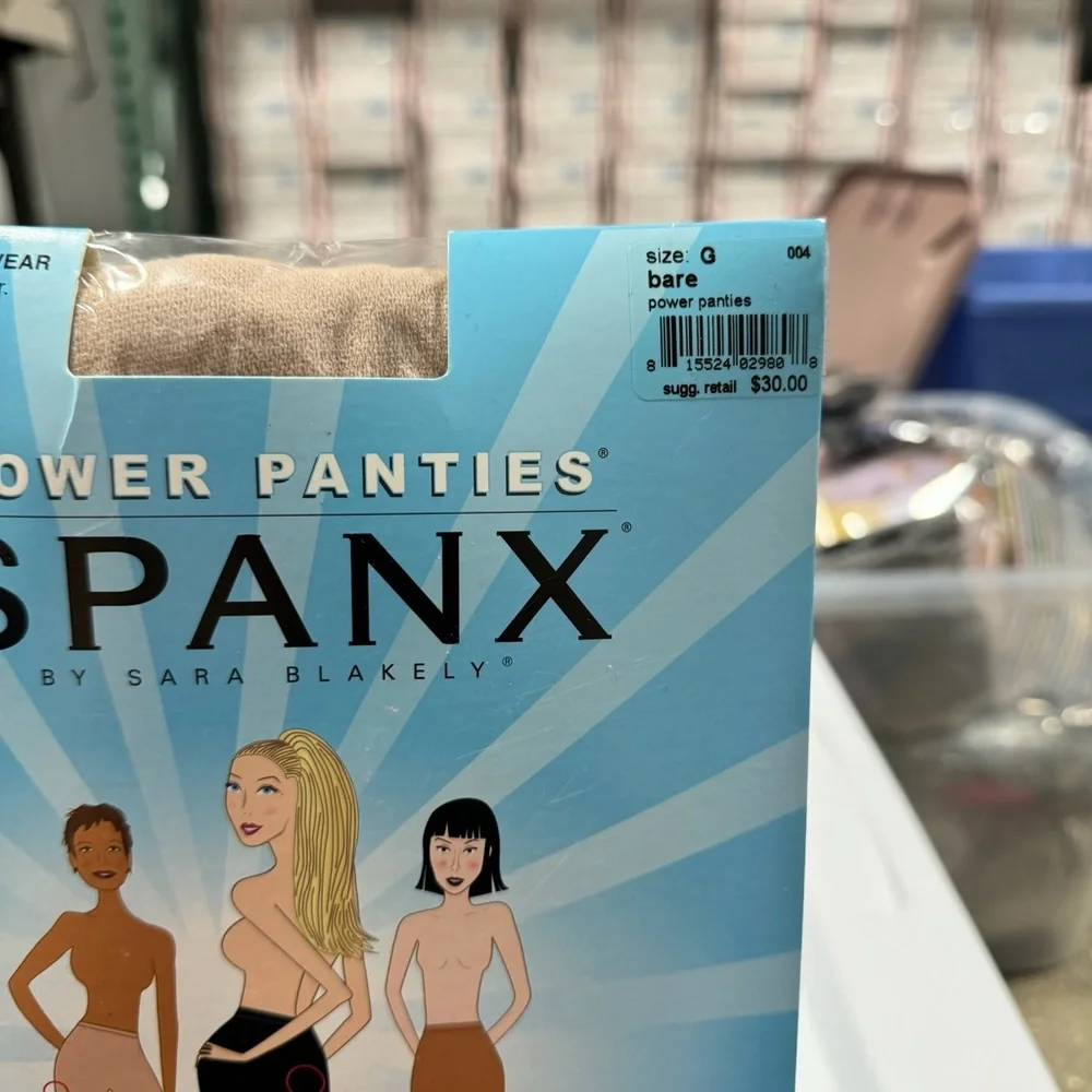 SPANX Power Panties Performance Underwear Size  G Slims Tummy Thighs Rear